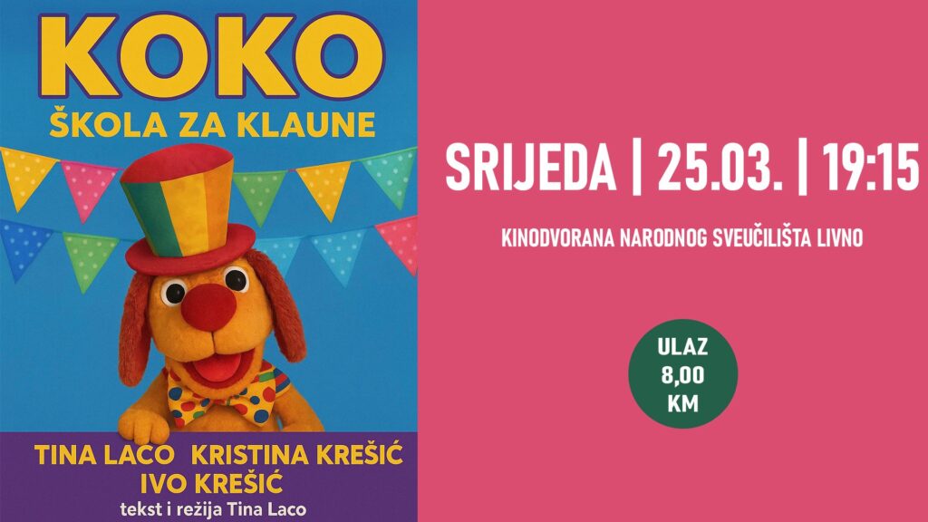„Koko u školi za klaune“ stiže u Livno!